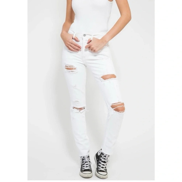 GRLFRND Karolina High Rise Jeans Distressed in You Know I’m No Good Size 27 - Picture 1 of 12